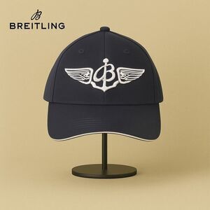 Breitling Timepieces Navy Blue White Embroidered Cotton Cap Baseball Hat OS